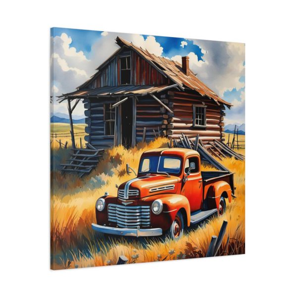 101419-15.jpg Old Red Truck Watercolor Standard Canvas