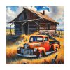 101419-16.jpg Old Red Truck Watercolor Standard Canvas