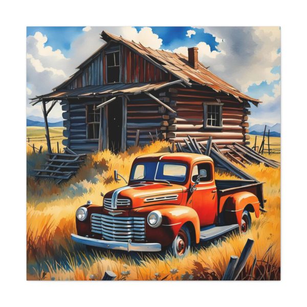 101419-16.jpg Old Red Truck Watercolor Standard Canvas