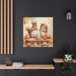 Autumn Fall Squirrels With Pumpkins Standard Canvas - Image 4