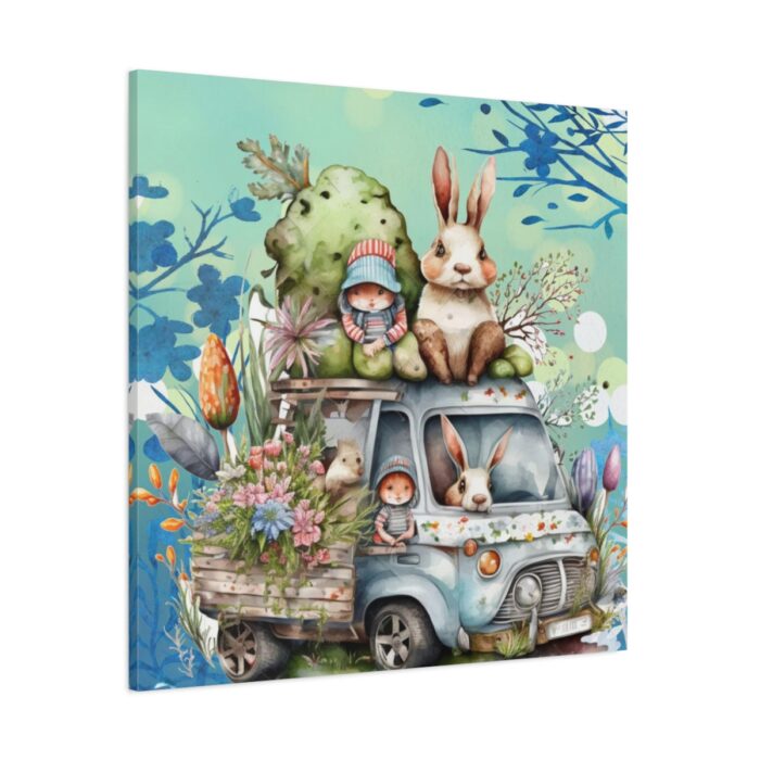 Easter Rabbits And Children Standard Canvas - Image 1