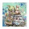101419-166.jpg Easter Rabbits And Children Standard Canvas