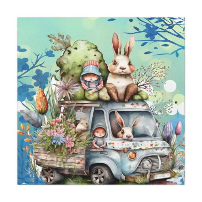 Easter Rabbits And Children Standard Canvas - Image 2