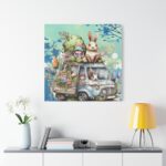 Easter Rabbits And Children Standard Canvas - Image 3