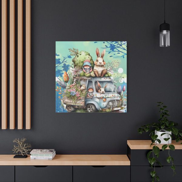 101419-168.jpg Easter Rabbits And Children Standard Canvas