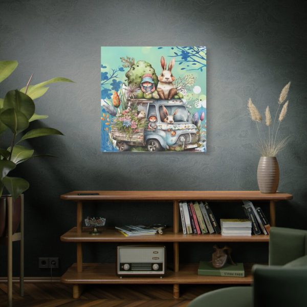 101419-169.jpg Easter Rabbits And Children Standard Canvas