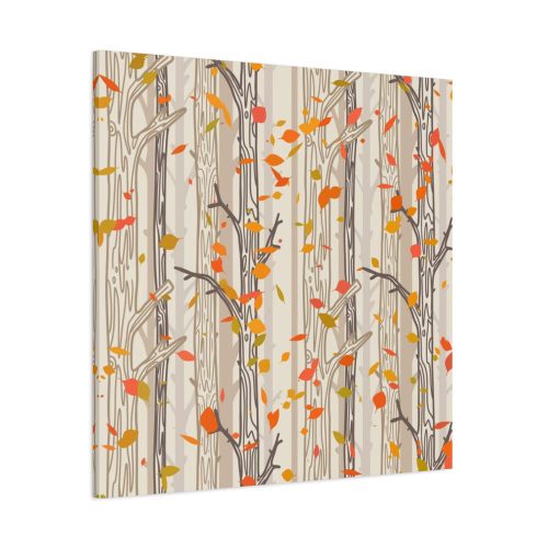 101419-180.jpg Bare Tree And Autumn Fall Leaves Standard Canvas