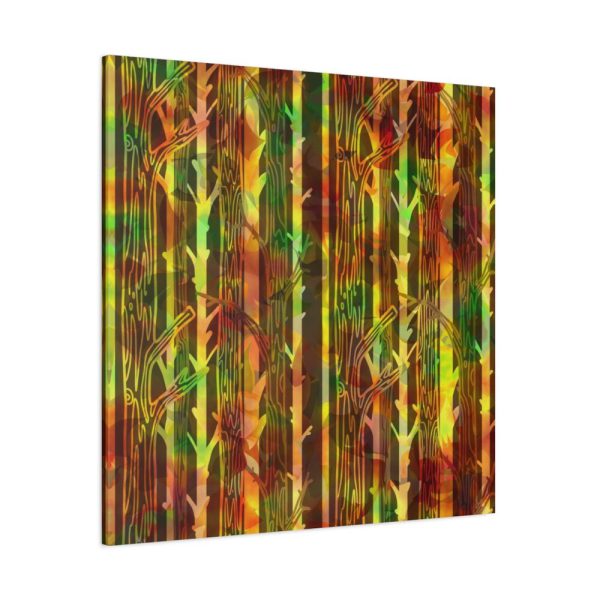 101419-190.jpg Bare Birch Type Trees With Autumn Leaves Standard Canvas