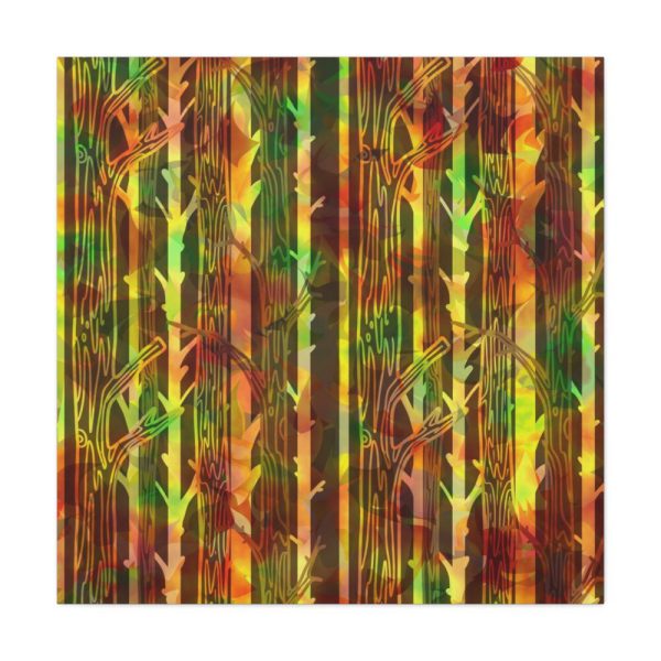 101419-191.jpg Bare Birch Type Trees With Autumn Leaves Standard Canvas