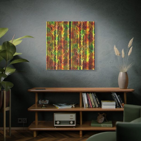 101419-194.jpg Bare Birch Type Trees With Autumn Leaves Standard Canvas