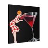 101419-260.jpg Woman Drinks From Large Wine Glass Standard Canvas