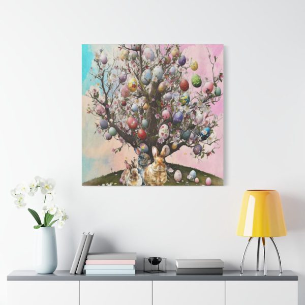 Three Rabbits Underneath a Tree Standard Canvas