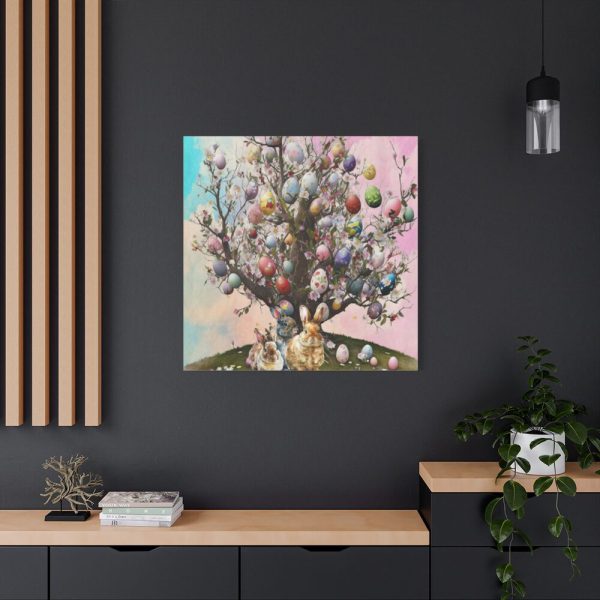 Three Rabbits Underneath a Tree Standard Canvas