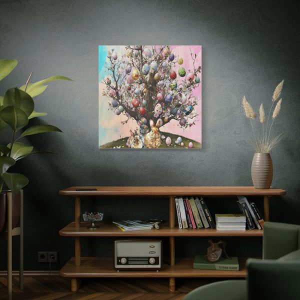 Three Rabbits Underneath a Tree Standard Canvas