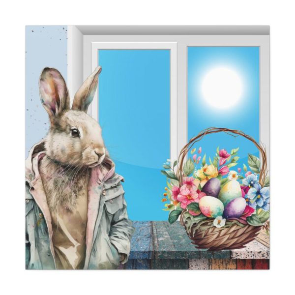 Cool Easter Rabbit In Jacket Standard Canvas