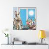 Cool Easter Rabbit In Jacket Standard Canvas