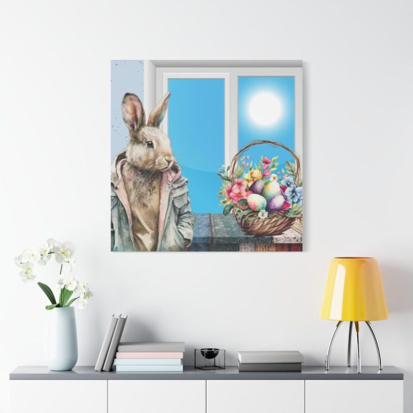 Cool Easter Rabbit In Jacket Standard Canvas