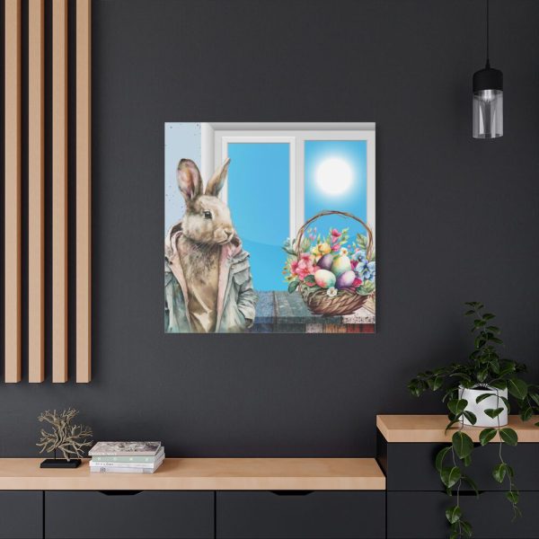 Cool Easter Rabbit In Jacket Standard Canvas