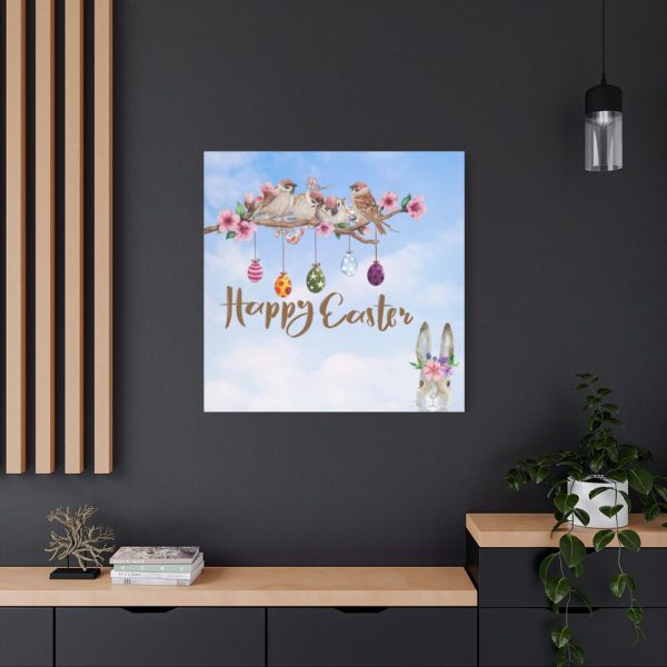101419-313.jpg Easter Eggs, Rabbit And Birds Standard Canvas