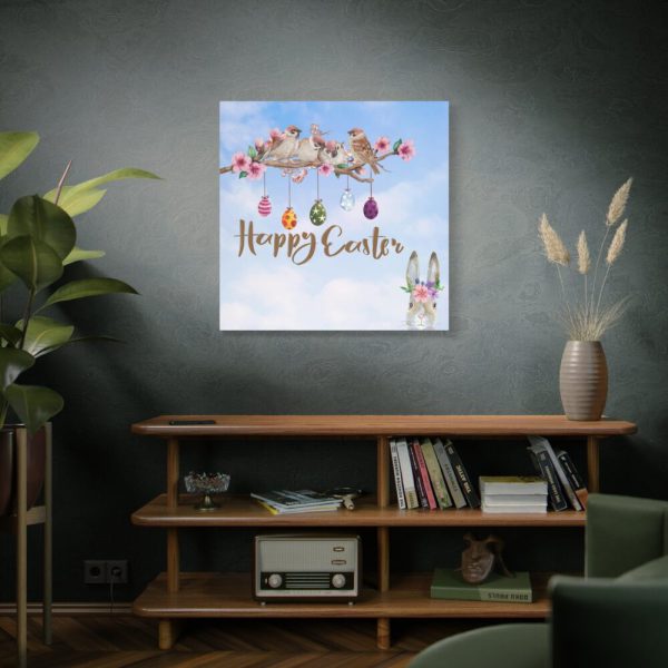 101419-314.jpg Easter Eggs, Rabbit And Birds Standard Canvas