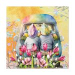 Spring Easter Gnomes On Van Standard Canvas - Image 2