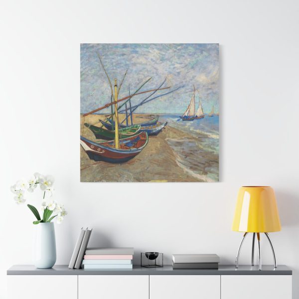 101419-337.jpg Vincent van Gogh's Fishing Boats on the Beach Standard Canvas