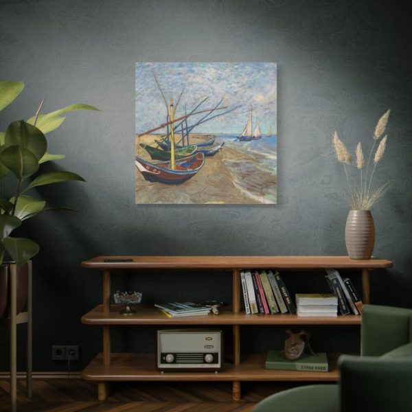 101419-339.jpg Vincent van Gogh's Fishing Boats on the Beach Standard Canvas