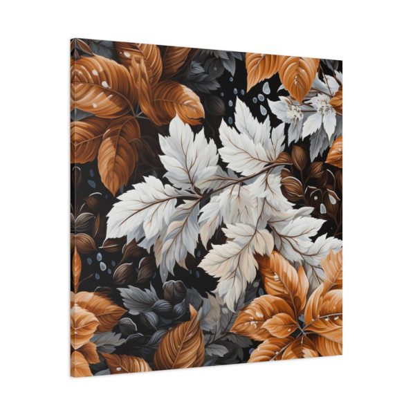 101419-345.jpg Winter Leaves Seamless Pattern Standard Canvas