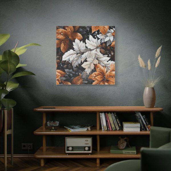 101419-349.jpg Winter Leaves Seamless Pattern Standard Canvas