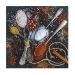 Different Spice, Seasonings in Spoon Standard Canvas - Image 2