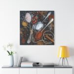Different Spice, Seasonings in Spoon Standard Canvas - Image 3