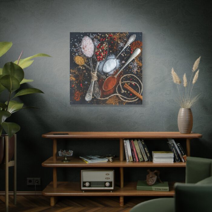 Different Spice, Seasonings in Spoon Standard Canvas - Image 5