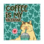 Coffee Cat Valentine Standard Canvas - Image 2