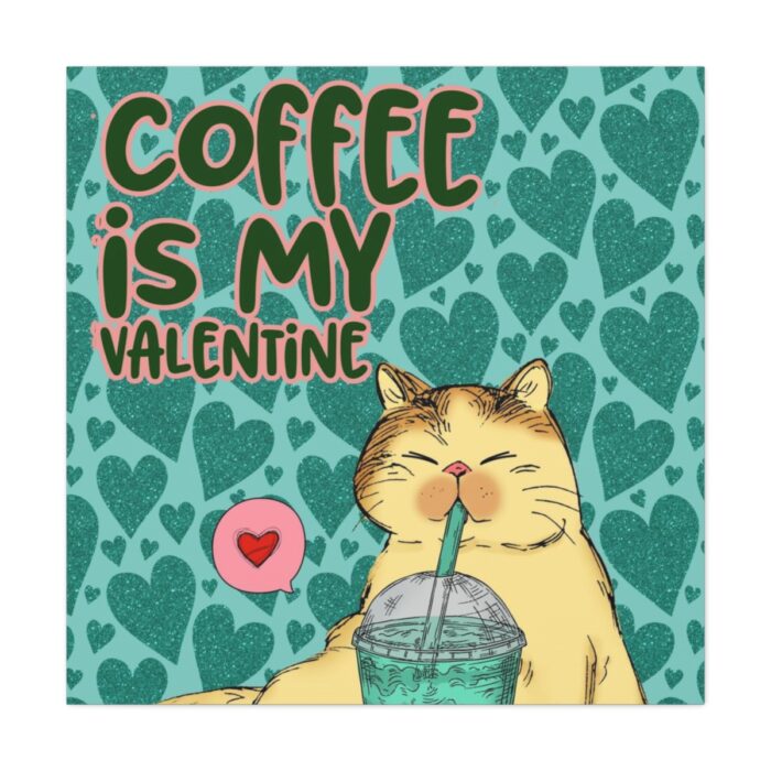 Coffee Cat Valentine Standard Canvas - Image 2