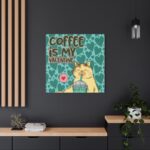 Coffee Cat Valentine Standard Canvas - Image 4