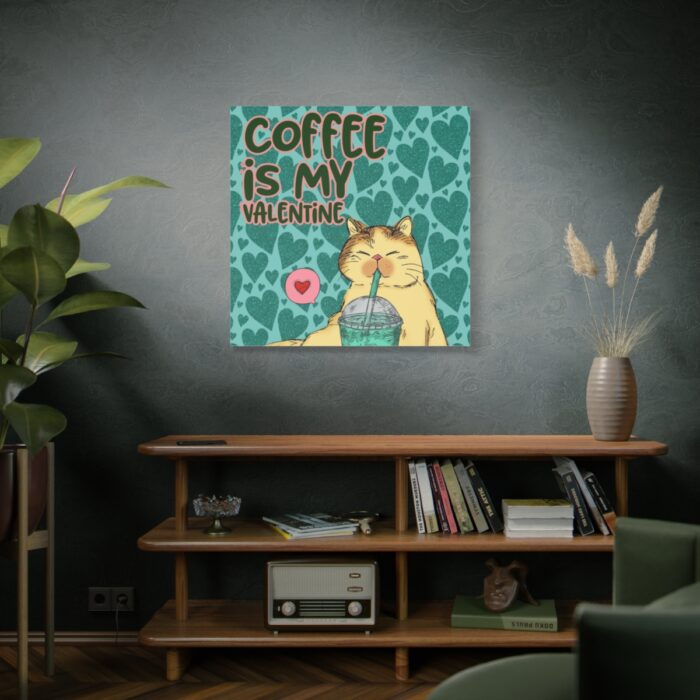 Coffee Cat Valentine Standard Canvas - Image 5