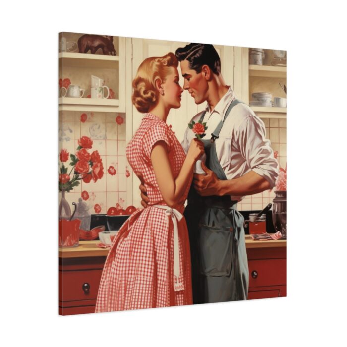 Retro Kitchen Romance Standard Canvas - Image 1
