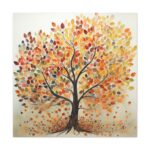 Autumn Leaves Tree Art Standard Canvas