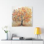 Autumn Leaves Tree Art Standard Canvas - Image 3