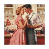Retro Kitchen Romance Standard Canvas