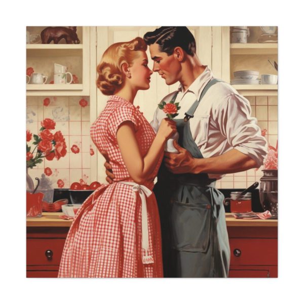 Retro Kitchen Romance Standard Canvas
