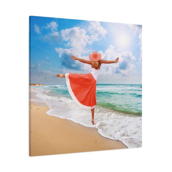 Woman Dance Beach Happy Standard Canvas