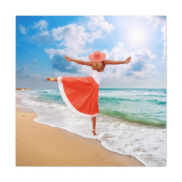 Woman Dance Beach Happy Standard Canvas