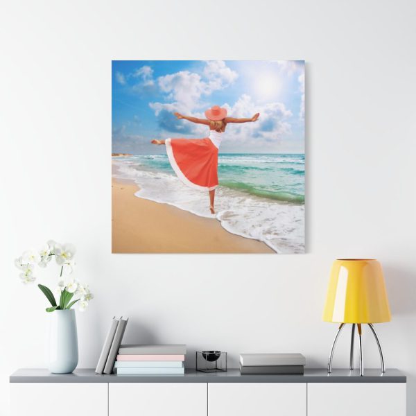 Woman Dance Beach Happy Standard Canvas