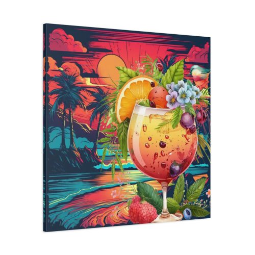 Tropical Drink Illustration Standard Canvas