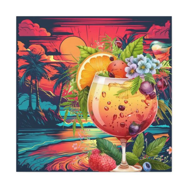 Tropical Drink Illustration Standard Canvas