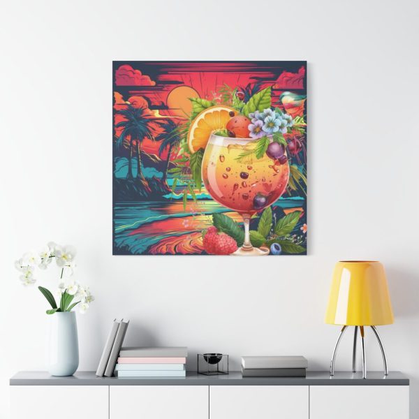 Tropical Drink Illustration Standard Canvas