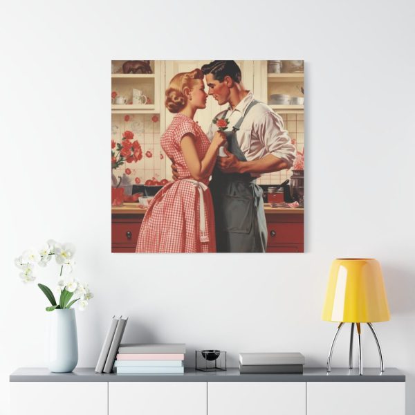 Retro Kitchen Romance Standard Canvas