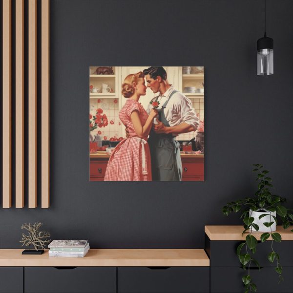 Retro Kitchen Romance Standard Canvas