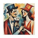 Couples in Picasso Style Standard Canvas - Image 2